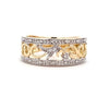 Parrys Jewellers 9ct Yellow Gold Filigree Patterned Diamond Ring