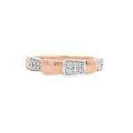 Parrys Jewellers 9ct Two-Tone Rose & White Gold Diamond Dress Ring TDW 0.11ct