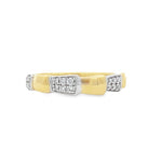 Parrys Jewellers 9ct Two-Tone Yellow & White Gold Diamond Dress Ring TDW 0.11ct