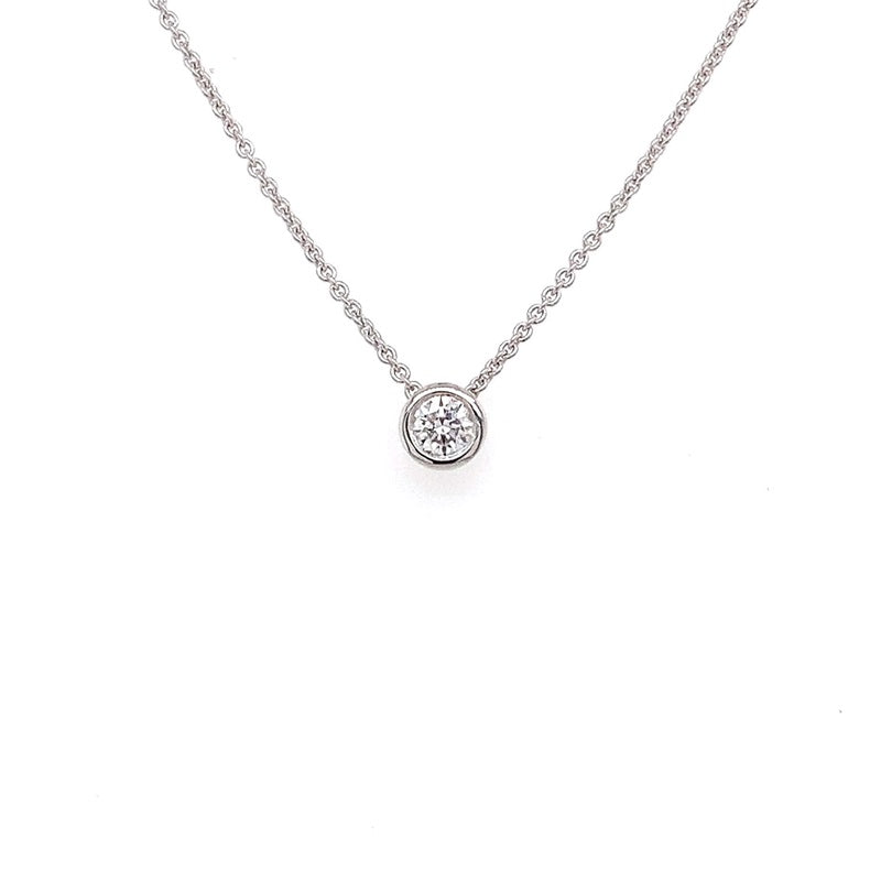 Parrys Jewellers 9ct White Gold 0.08ct Diamond Slider Pendant With 45cm 9ct White Gold Chain TDW 0.08ct
