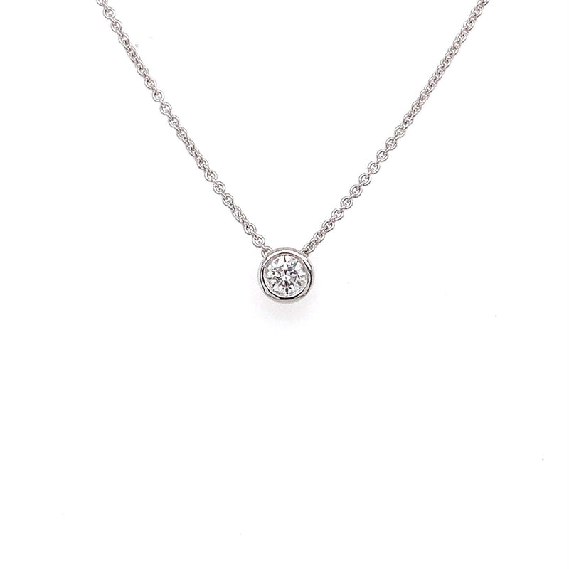 Parrys Jewellers 9ct White Gold 0.08ct Diamond Slider Pendant With 45cm 9ct White Gold Chain TDW 0.08ct