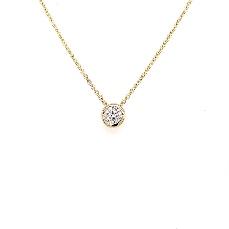 Parrys Jewellers 9ct Yellow Gold 0.08ct Diamond Slider Pendant With 45cm 9ct Yellow Gold Chain