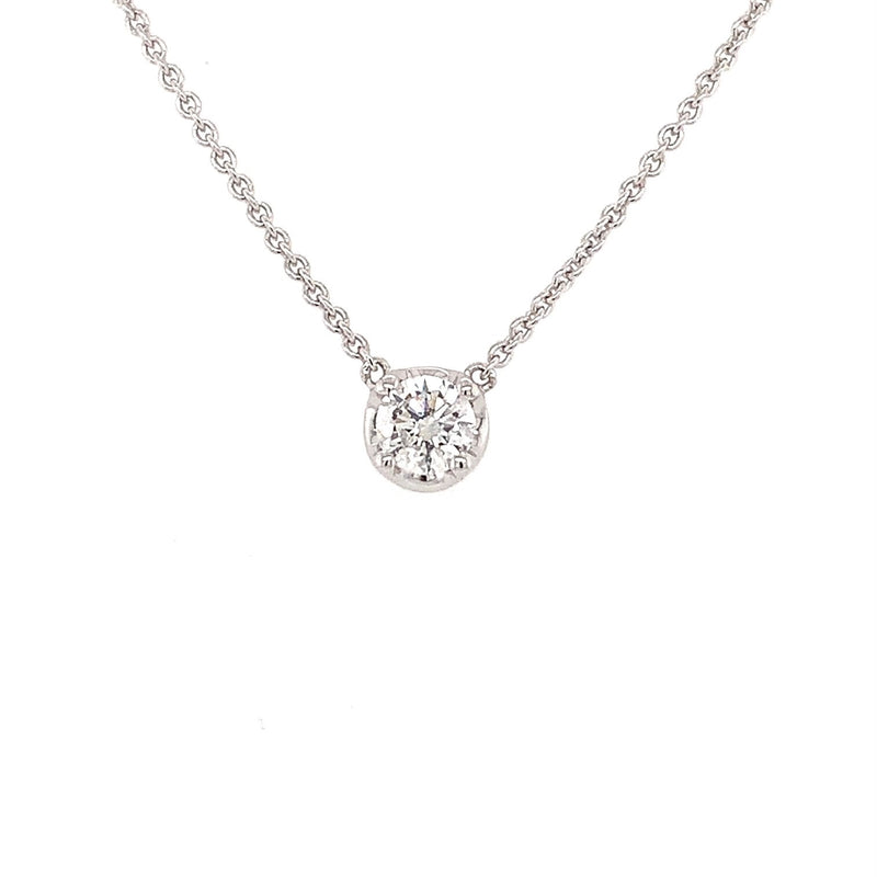 Parrys Jewellers 9ct White Gold Diamond Set Pendant With White Gold Chain TDW 0.30ct