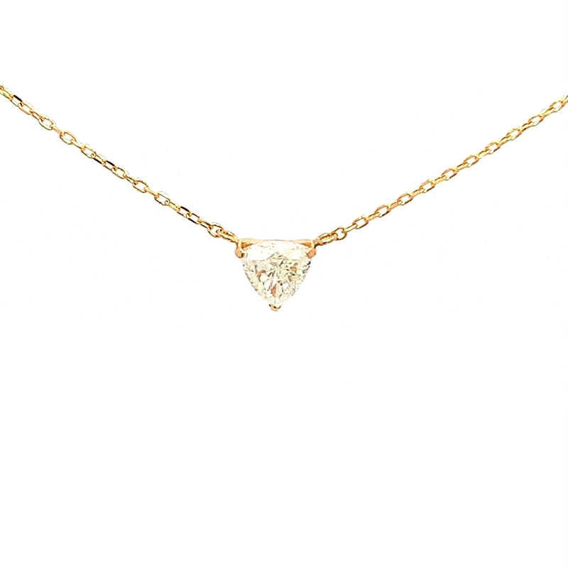 Parrys Jewellers 18ct Yellow Gold 0.26ct Trilliant Cut Diamond Pendant with Chain