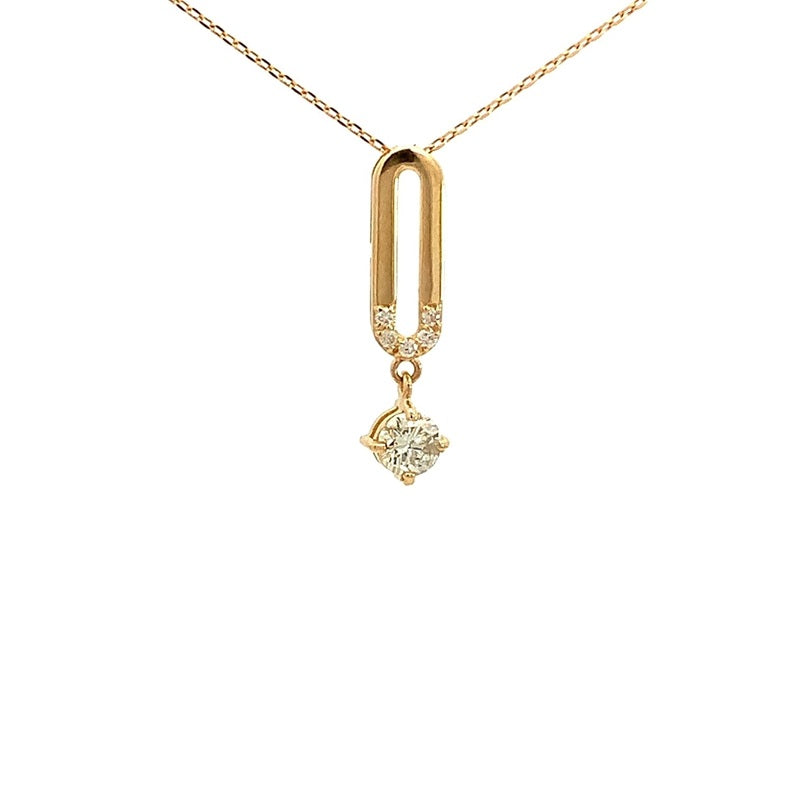 Parrys Jewellers 18ct Yellow Gold Diamond Drop Pendant with Chain TDW 0.22ct