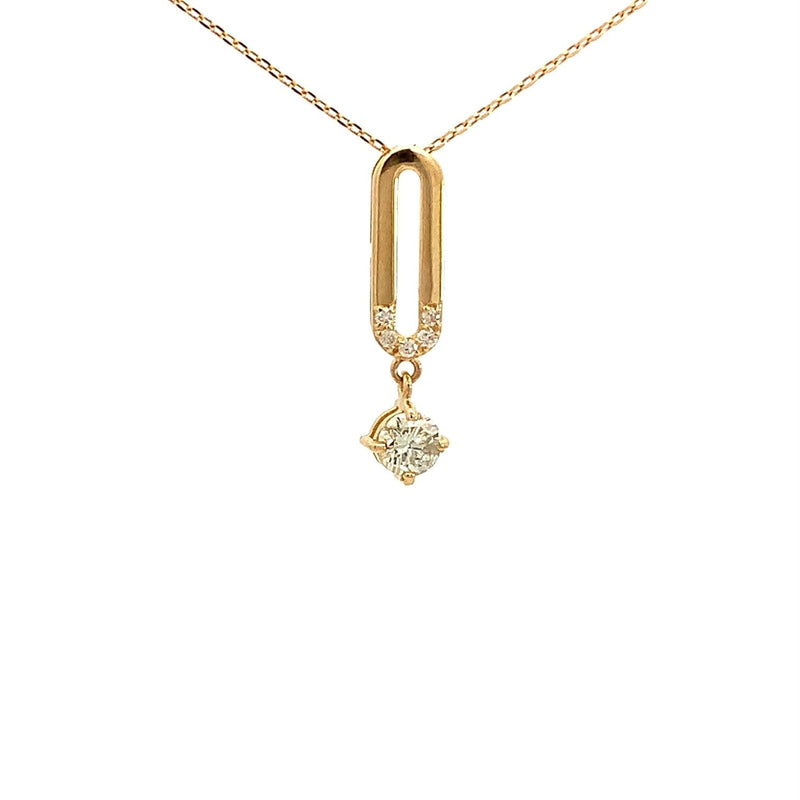 Parrys Jewellers 18ct Yellow Gold Diamond Drop Pendant with Chain TDW 0.22ct