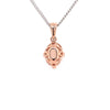 Parrys Jewellers 9ct Rose Gold Oval Morganite Pendant Diamond Set