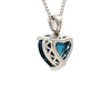 Parrys Jewellers 9ct White Gold 3.9ct Heart Cut London Blue Topaz Pendant