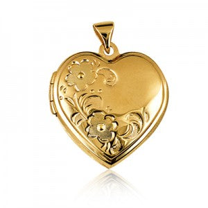 Parrys Jewellers 9ct Yellow Gold Heart Locket 21mm Pendant