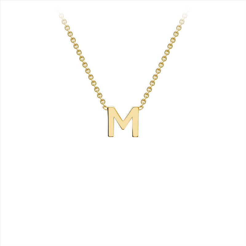 Parrys Jewellers 9ct Yellow Gold Initial "M" Necklace 38+5cm