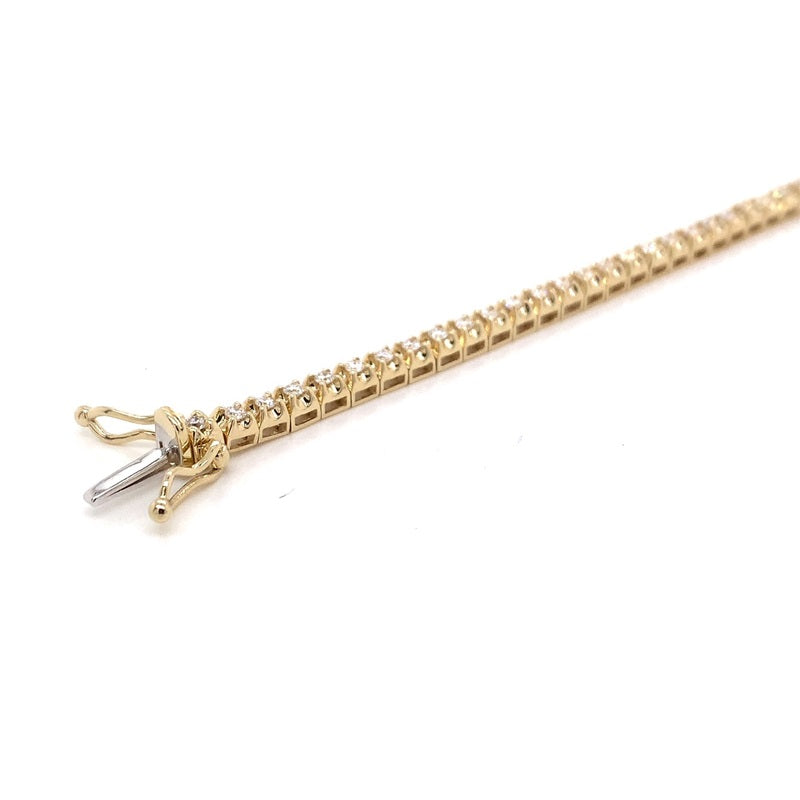 Parrys Jewellers 9ct Yellow Gold 1.09ct Diamond Tennis Bracelet