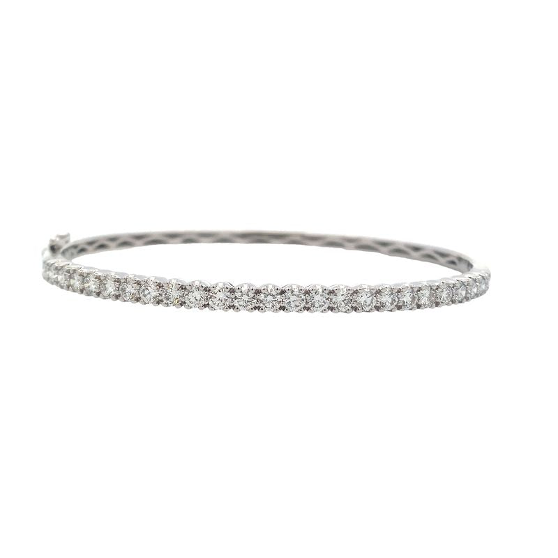 Parrys Jewellers 9ct White Gold Lab Grown 2.01ct Diamond Bangle