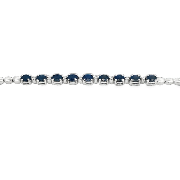 18ct White Gold Sapphire and Diamond Bracelet