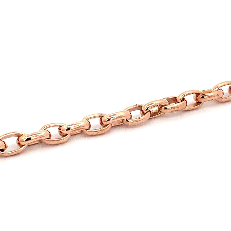 Parrys Jewellers 9ct Rose Gold Oval Belcher Bracelet