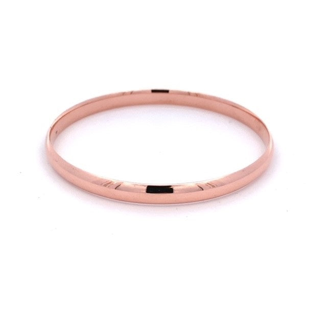 Parrys Jewellers 9ct Rose Gold 4.5mm 63mm ID Comfort Fit Solid Bangle