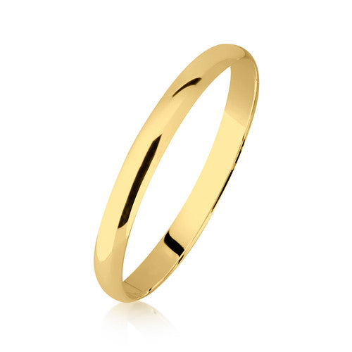 Parrys Jewellers 9ct Yellow Gold 4.5mm 63mm ID Solid Bangle