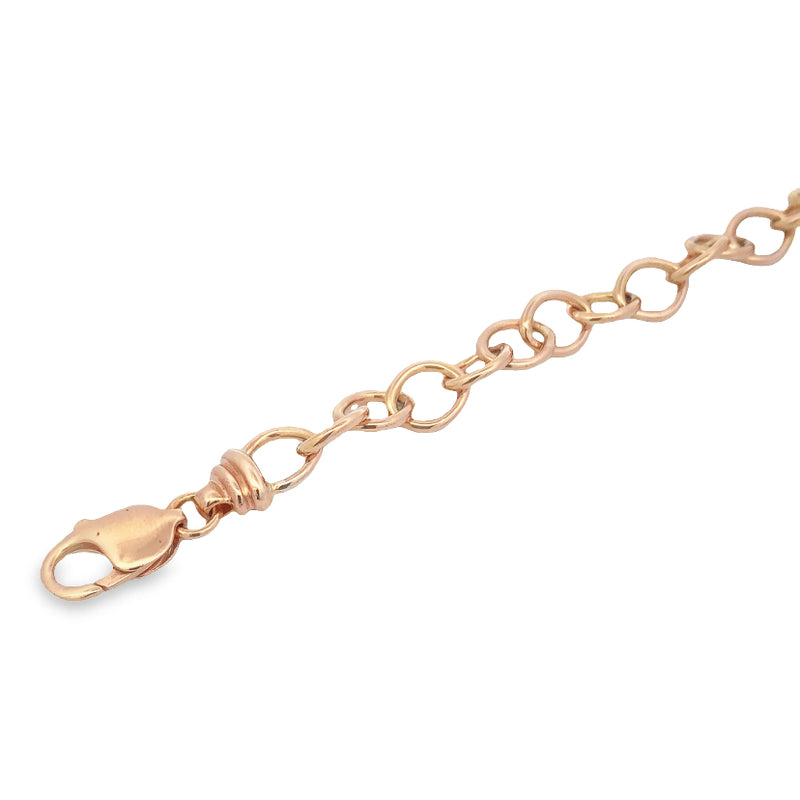 Parrys Jewellers 9ct Rose Gold Solid Fancy Link Bracelet 19cm