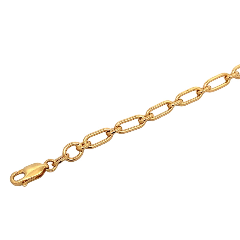Parrys Jewellers 9ct Yellow Gold Round and Oval Link Bracelet