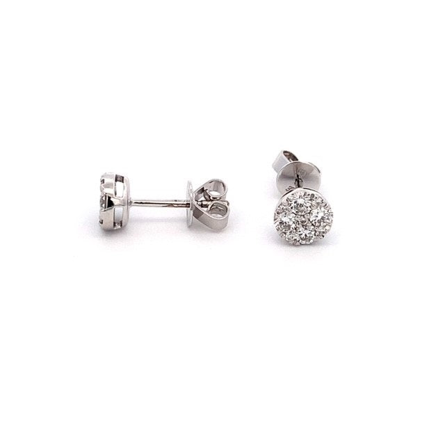 Parrys Jewellers 9ct White Gold Diamond Stud Earrings TDW 0.35ct