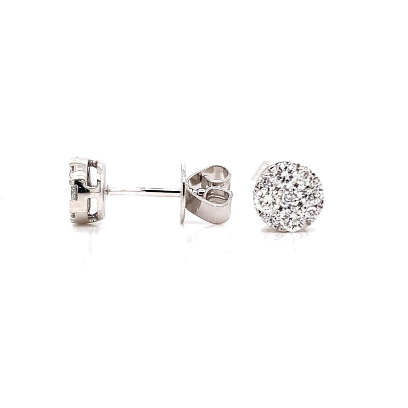 Parrys Jewellers 9ct White Gold Diamond Stud Earrings TDW 0.54ct