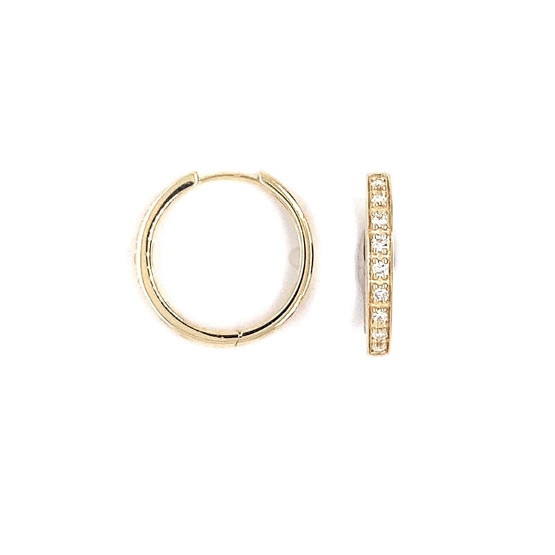 Parrys Jewellers 9ct Yellow Gold Diamond Set Earrings TDW 0.16ct