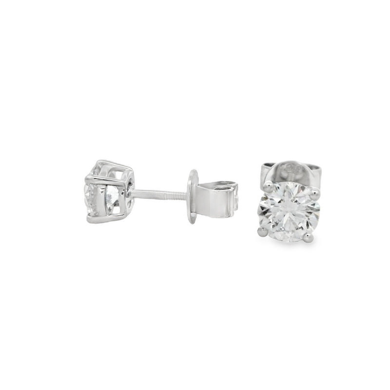 Parrys Jewellers 9ct White Gold Lab Grown Diamond Stud Earrings TDW 0.50ct