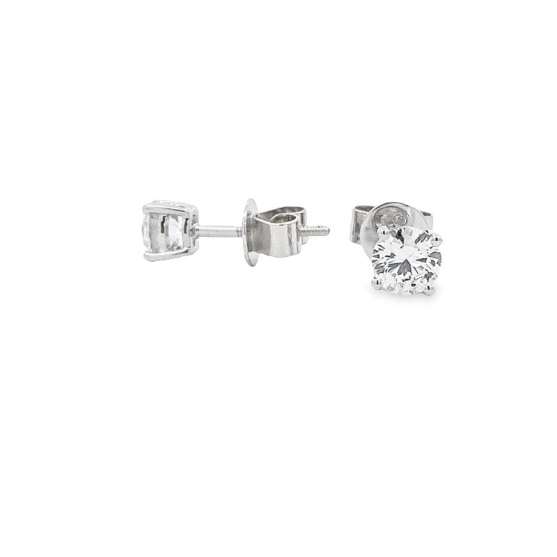 9ct White Gold Diamond Stud Earrings TDW 0.10ct
