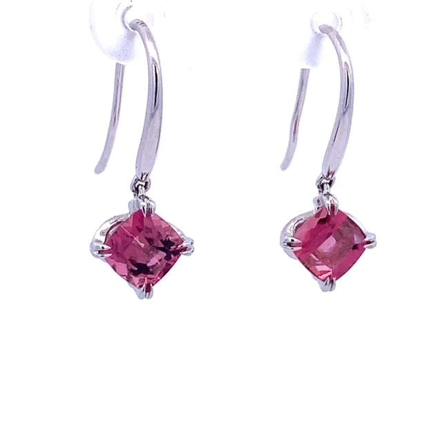 Parrys Jewellers 9ct Rose Gold Pink Tourmaline Drop Earrings