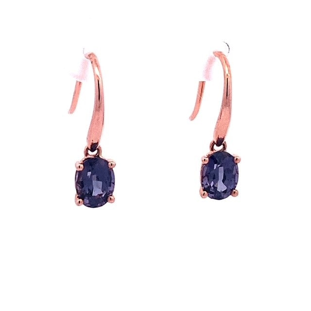Parrys Jewellers 9ct Rose Gold Spinel Drop Earrings