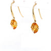 Parrys Jewellers 9ct Yellow Gold Oval Citrine Drop Earrings