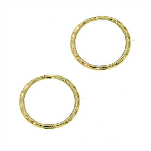 Parrys Jewellers 9ct Yellow Gold 10mm I.D. Small Facet Sleepers