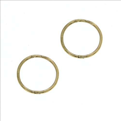Parrys Jewellers 12mm 9ct Yellow Gold Plain Sleepers