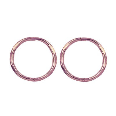 Parrys Jewellers 9ct Rose Gold 12mm I.D. Medium Facet Sleepers