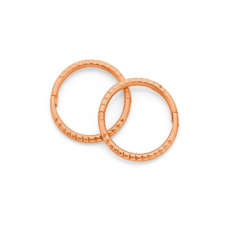 Parrys Jewellers 14mm 9ct Rose Gold Twist Sleepers