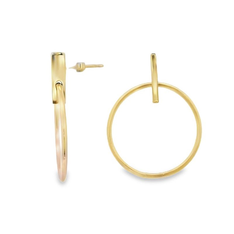 Parrys Jewellers 14ct Yellow Gold Circle Drop Studs