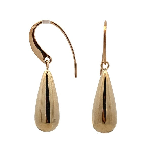 9ct Yellow Gold Large Tear Drop Shepherd Hooks