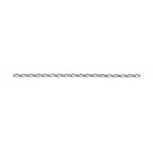 9ct White Gold Oval Belcher Chain 45cm