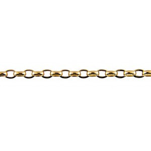 9ct Yellow Gold Oval Belcher Chain 45cm