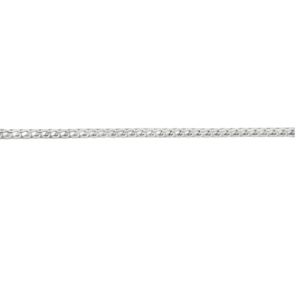 Parrys Jewellers 18ct White Gold Franco Link 1.3mm Chain 45cm