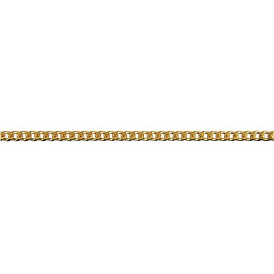 9ct Yellow Gold Bevelled Diamond Cut Curb 60cm Chain
