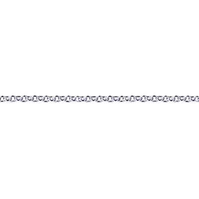 9ct White Gold Cable Chain 50cm