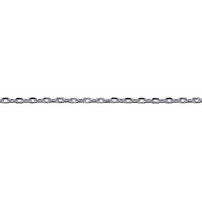 9ct White Gold Diamond Cut Cable Chain 45cm