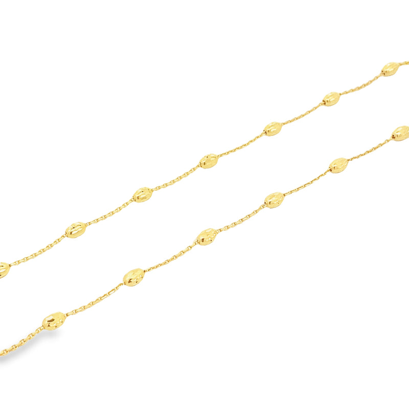 Parrys Jewellers 14ct Yellow Gold Fancy Ball Link 50cm