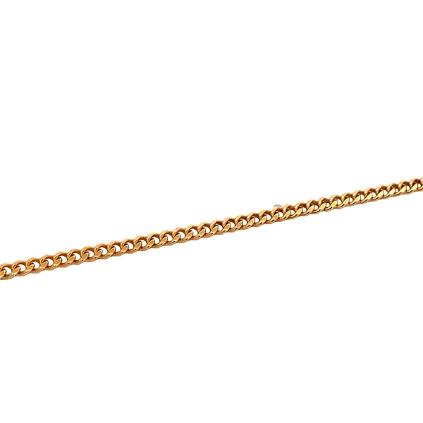 9ct Yellow Gold Italian Diamond Cut Curb 60cm Chain