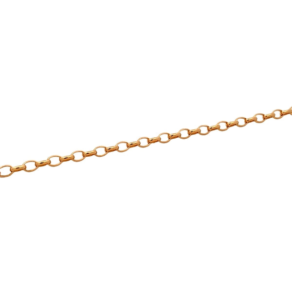 9ct Yellow Gold Oval Belcher 55cm