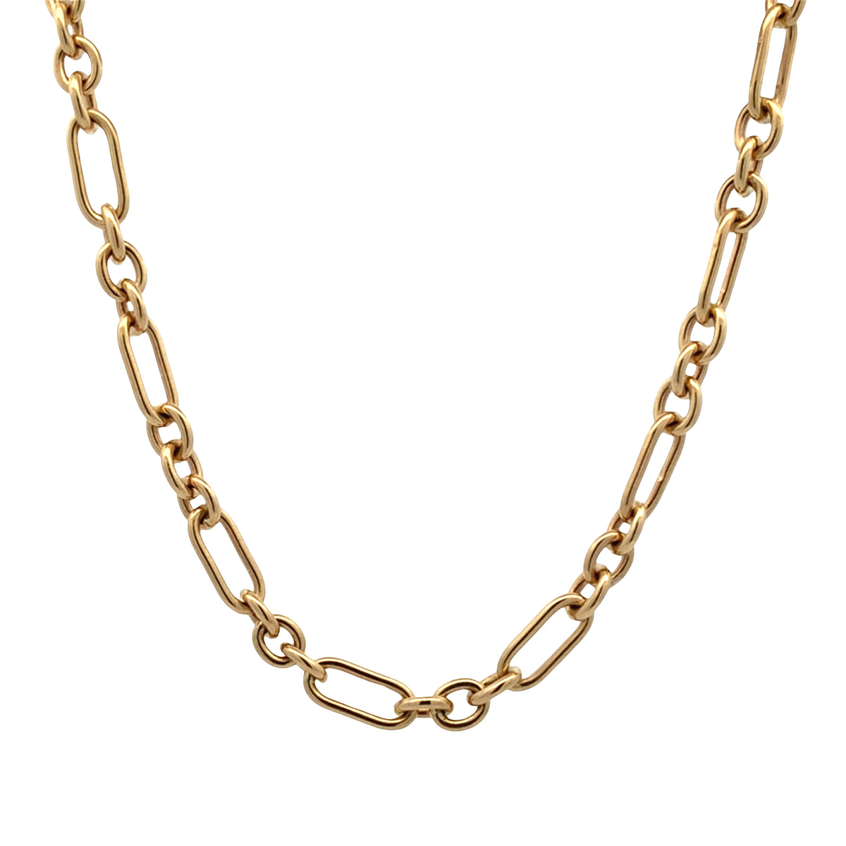 9ct Yellow Gold 3+1 Paperclip Chain 50cm 23.7gms