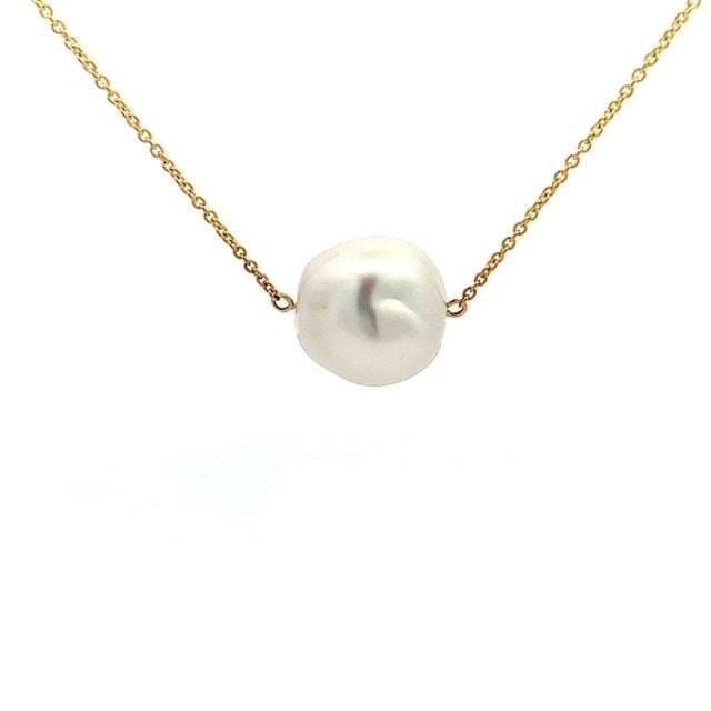 Parrys Jewellers 9ct Yellow Gold 12-13mm South Sea Pearl on a Yellow Gold Chain