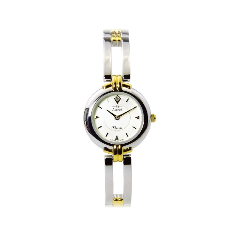 Adina Ladies Flaire Dress Watch T/Tone White Index Dial - NK98 T1XB