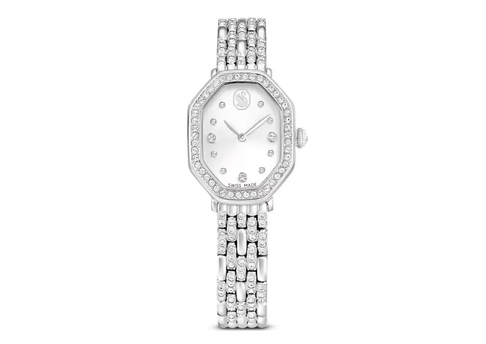 Swarovski Dextera octagon watch Swiss Made, Metal bracelet, Silver Tone, Stainless steel 5698690