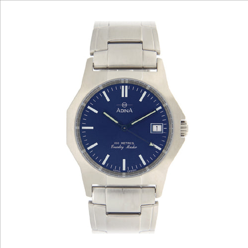 Adina Countrymaster S/Steel Blue Index Dial 100m Work Watch NK150 S6XB